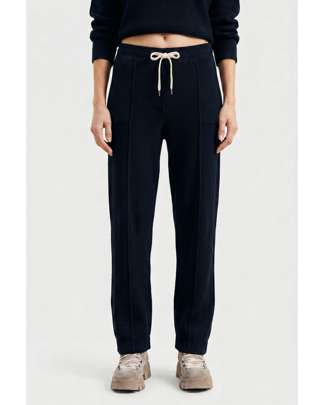 Brunello Cucinelli Blue Relaxed Cotton Trousers