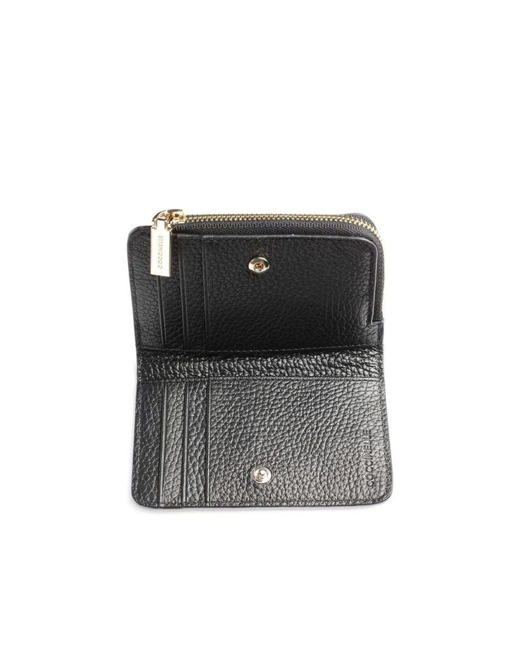 Coccinelle Black Coccinelle Grained Cowhide Card Case