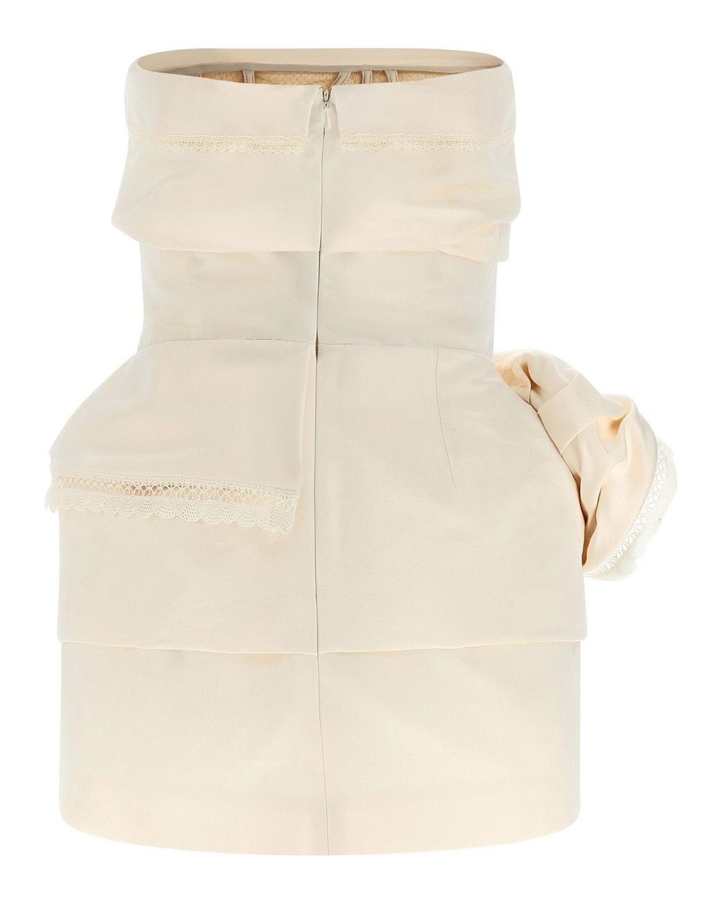 Magda Butrym Natural Off-Shoulder Cotton-Silk Blend Dress