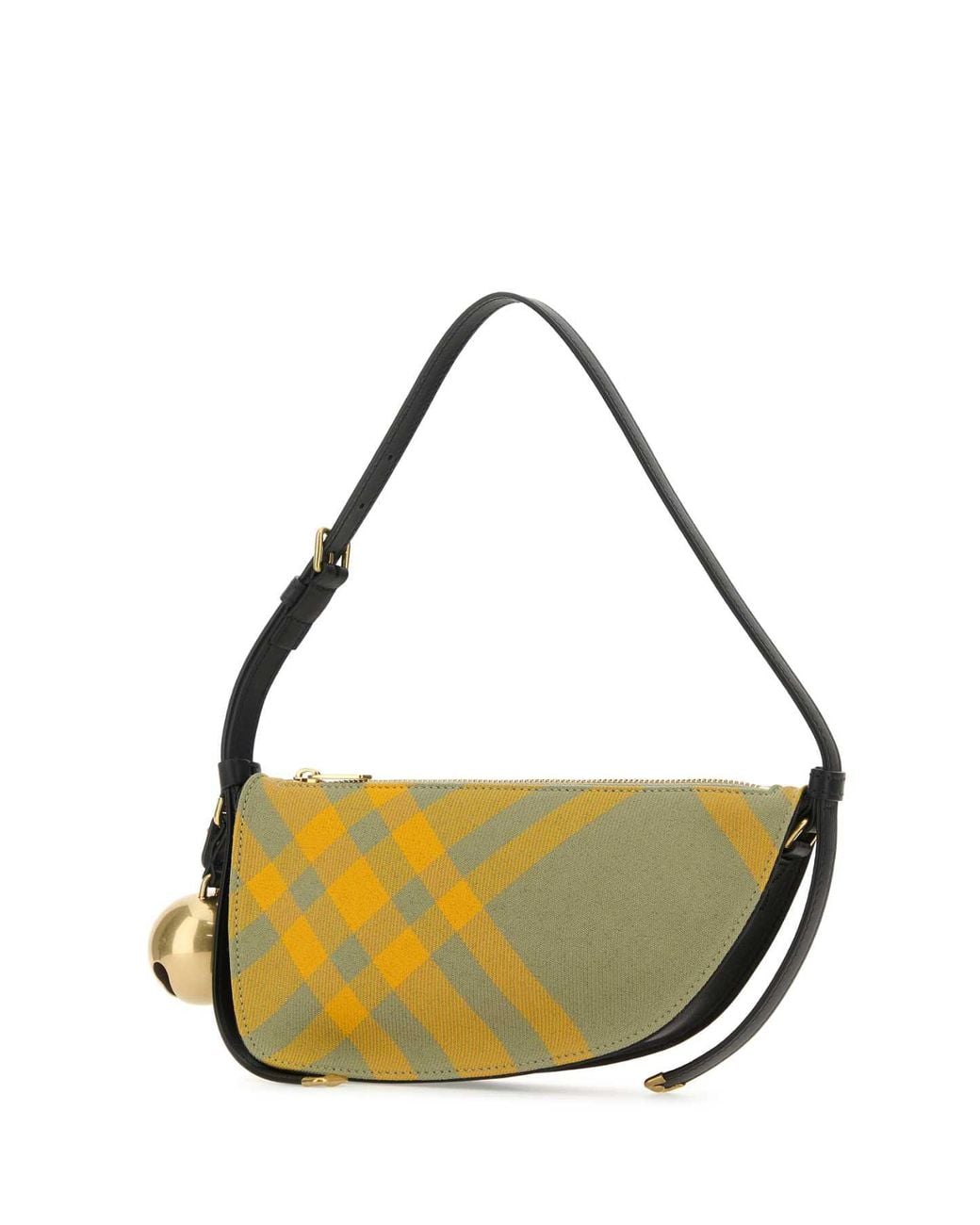 Burberry Metallic Embroidered Canvas Mini Shield Shoulder Bag