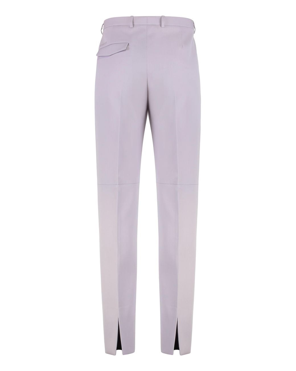 Gucci Gray Gucci Wool Gabardine With Back Split Trousers for men
