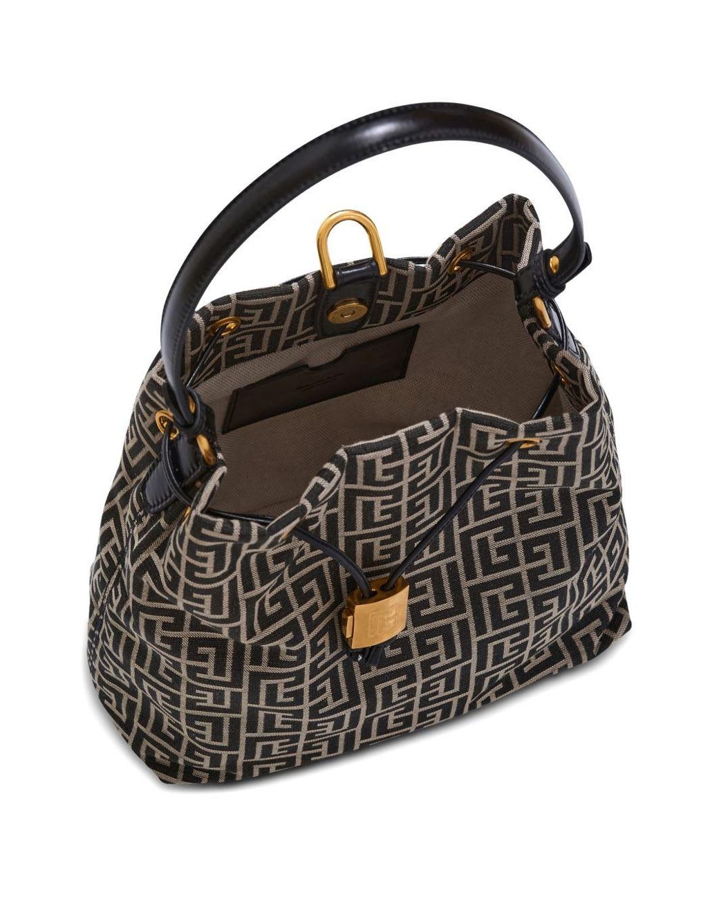 Balmain Black Sync Monogram Backpack