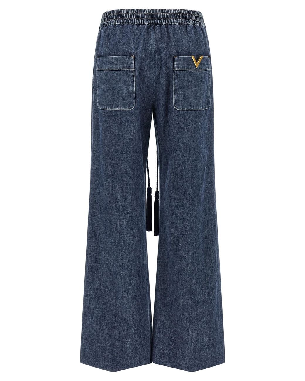 Valentino Garavani Blue Jeans Vgold Cotton