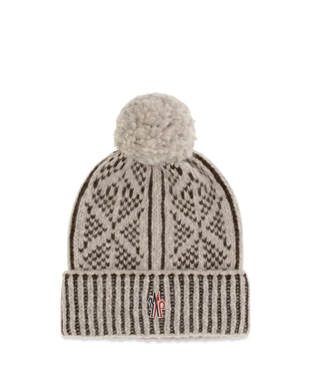 Moncler White Alpaca Wool Beanie With Pom-Pom Hat for men