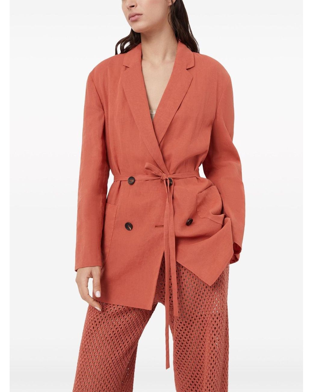 Brunello Cucinelli Red Relaxed Cotton Jacket