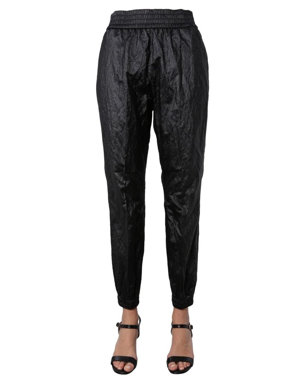 Fabiana Filippi Black Jogging Pants Viscose Trousers
