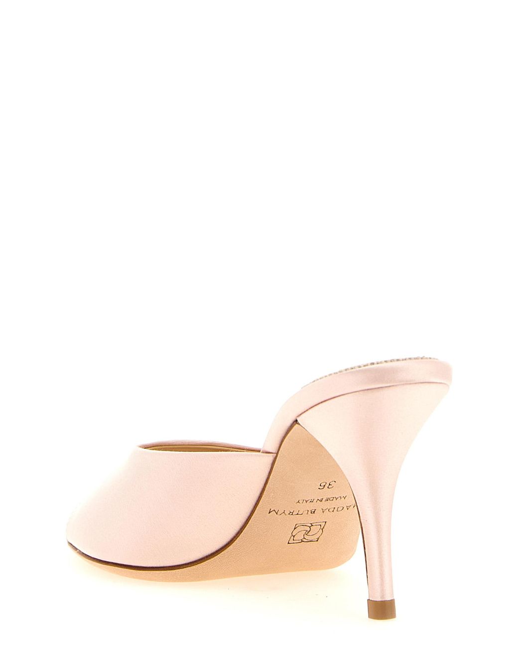 Magda Butrym Natural Satin Mules