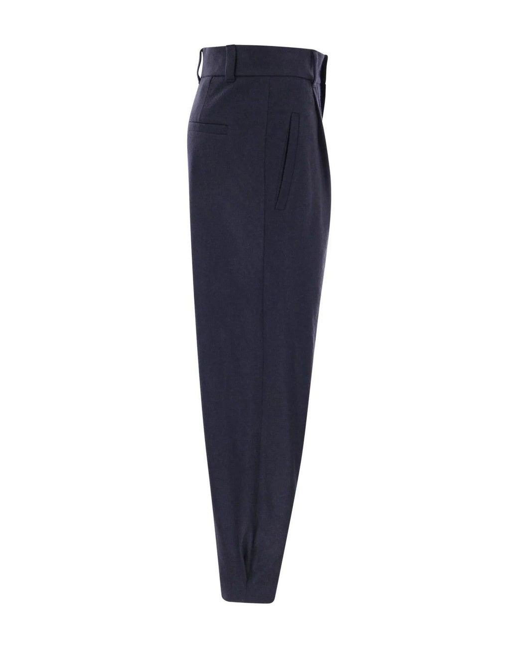 Brunello Cucinelli Blue Cashmere Casual Pants