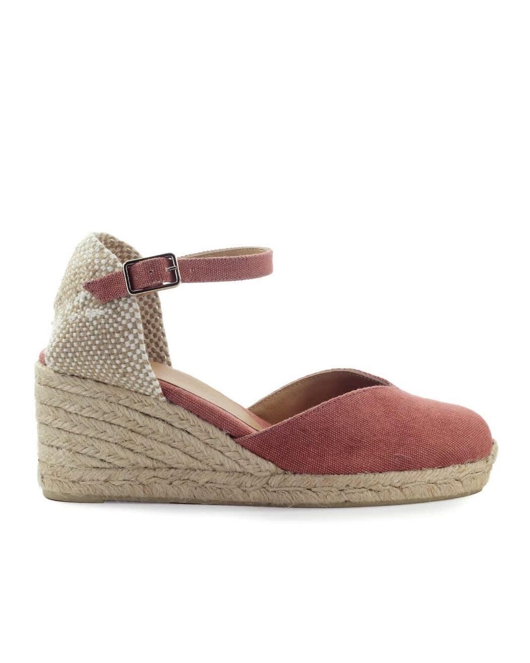 Castañer Castaã'er Chiarita Dark Espadrille With Wedge in Pink | Lyst