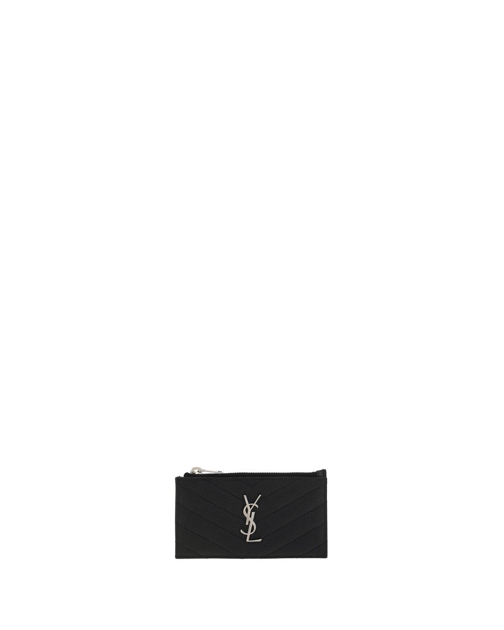 Saint Laurent White Leather Cardholder
