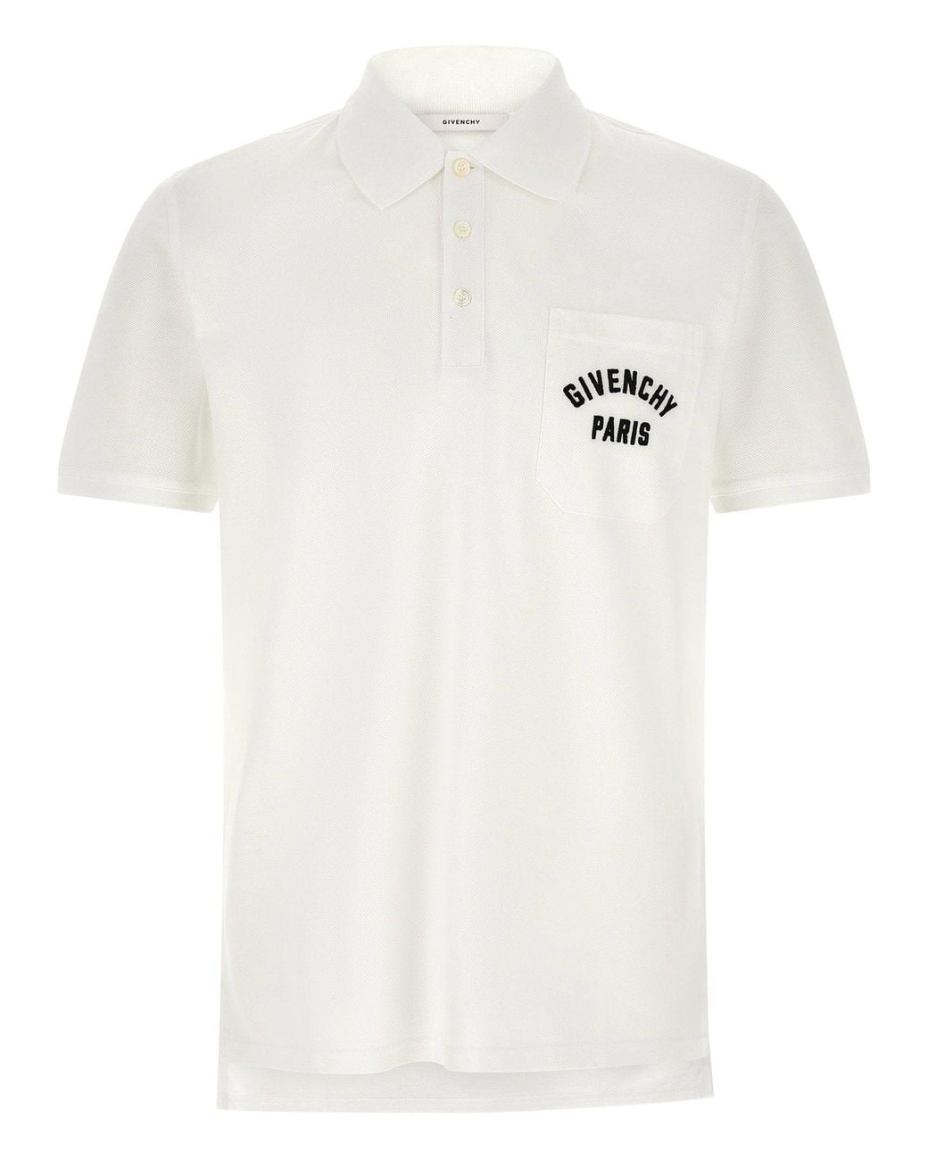 Givenchy White Paris Polo Shirt