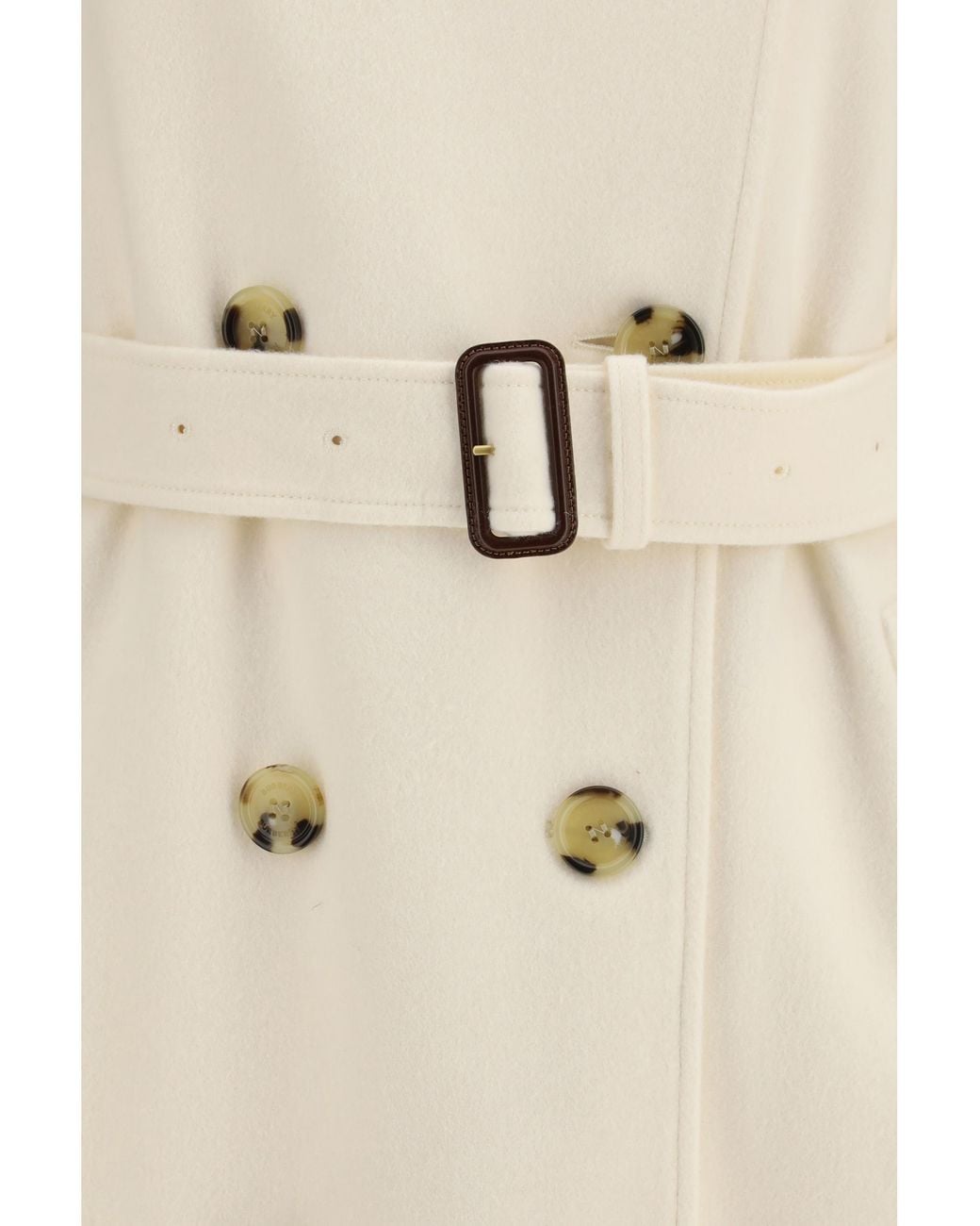 Burberry Natural Long Kensington Cashmere Trench Coat Kashmir/Capra Hircus