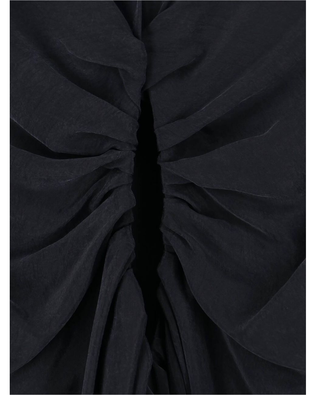 Maison Margiela Black Draped Midi Dress