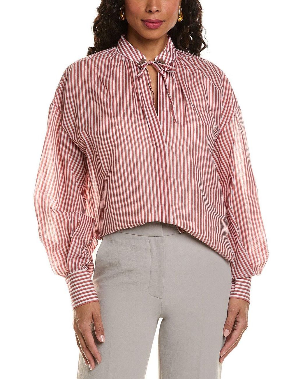 Brunello Cucinelli Red Shirt Mp975Mk306_C004