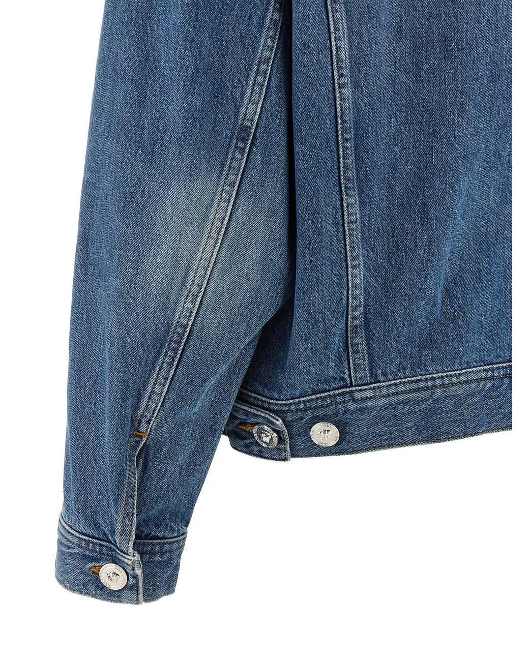 Versace Blue Cotton Jacket