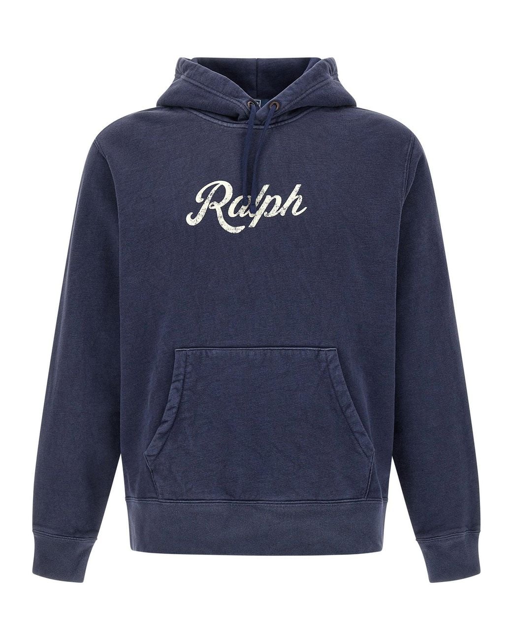 Polo Ralph Lauren Blue Logo-Embroidered Cotton Hoodie