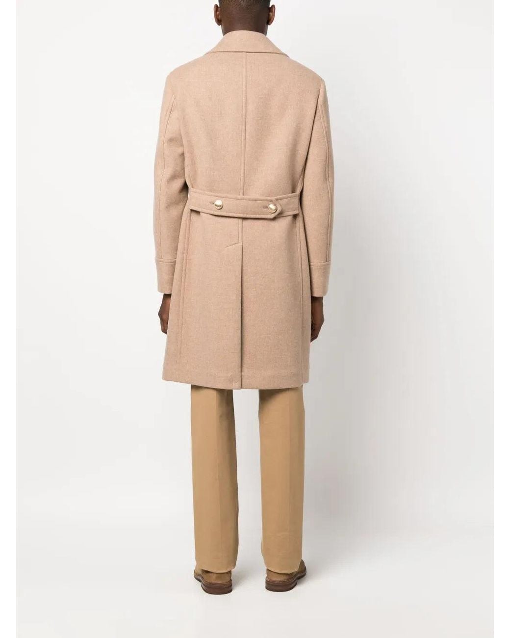 Brunello Cucinelli Natural Light Camel Wool Double Breasted Jacket for men