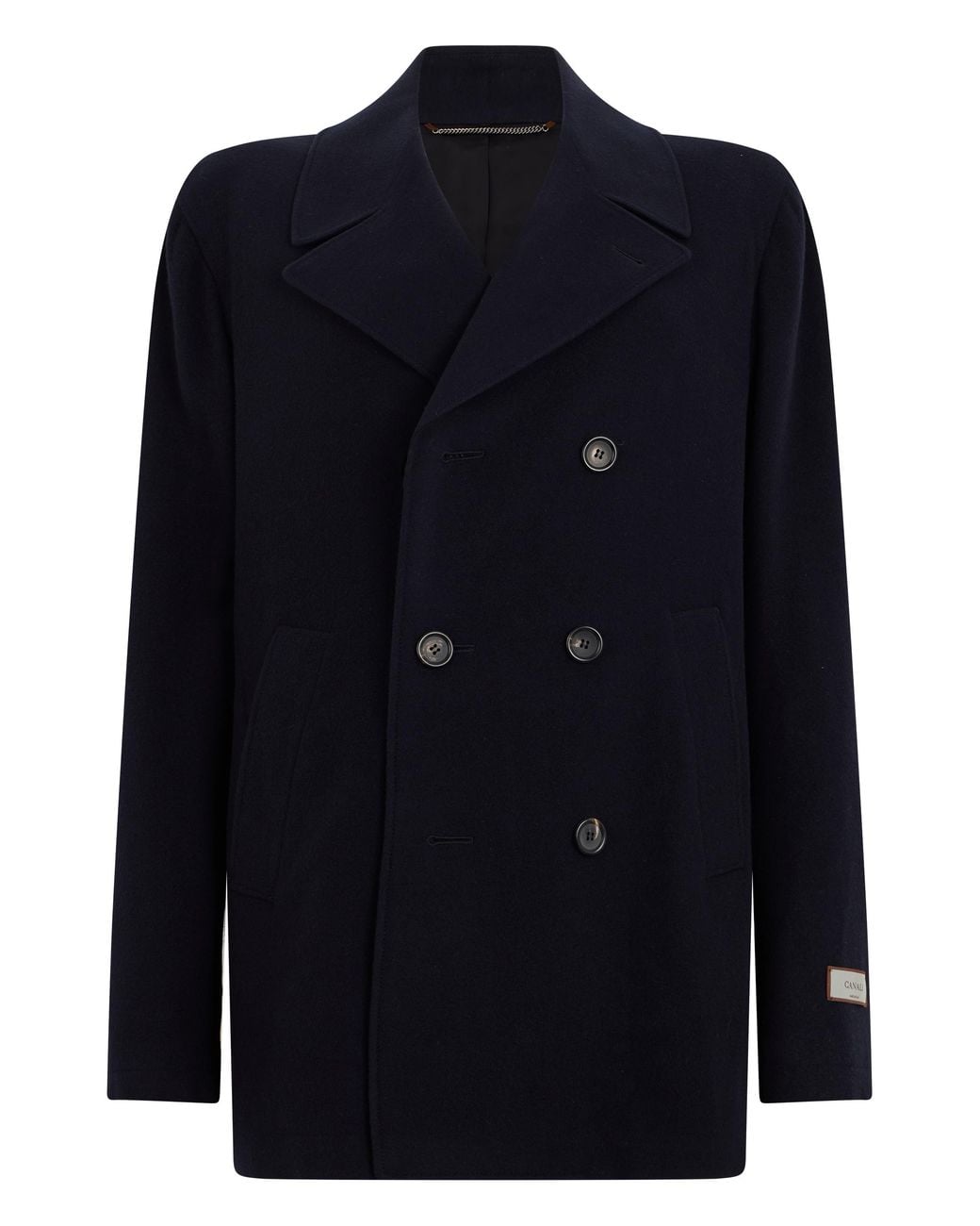 Canali Blue Coat Double-Breasted Wool for men