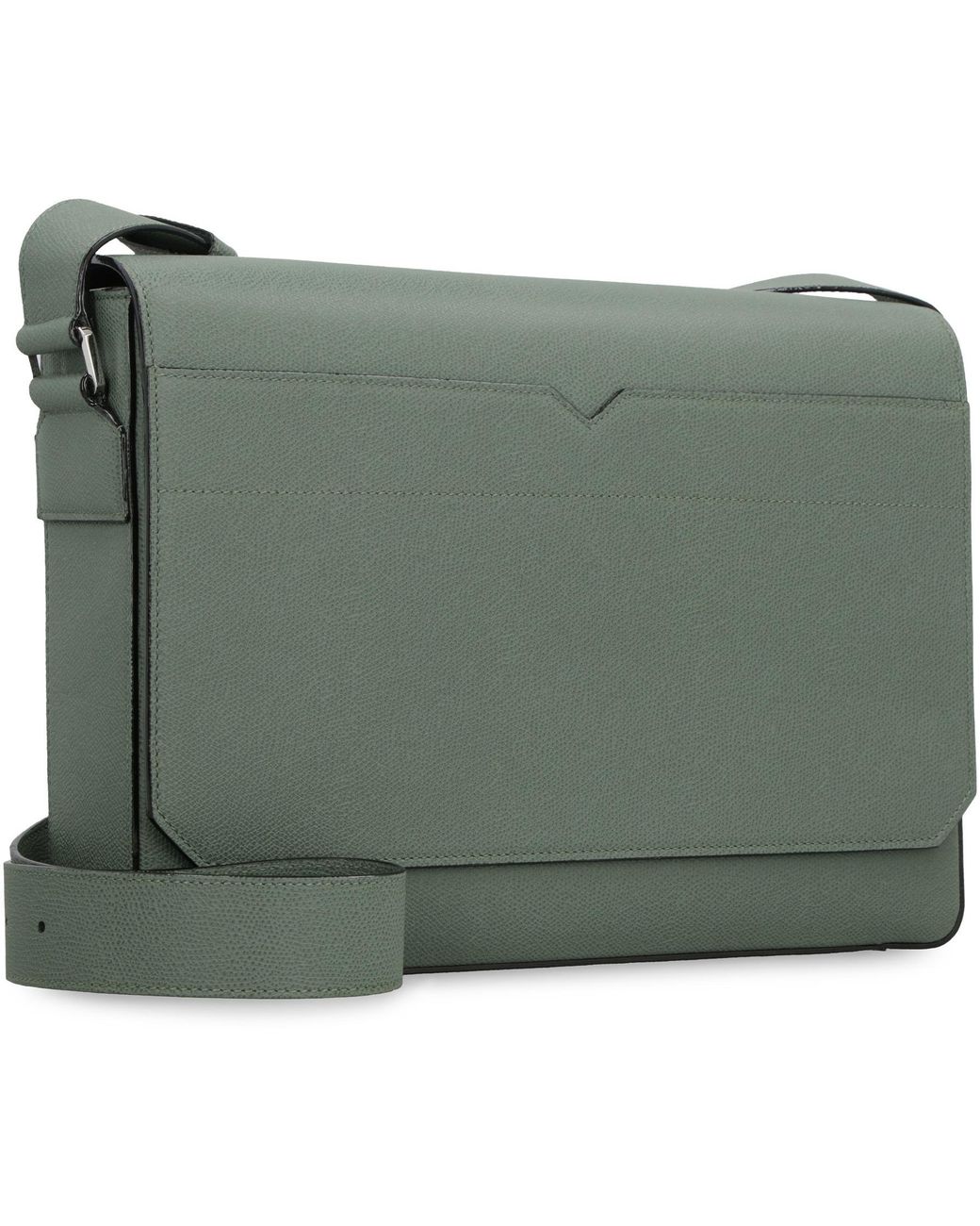 Valextra Green Leather Messenger Bag Calf for men