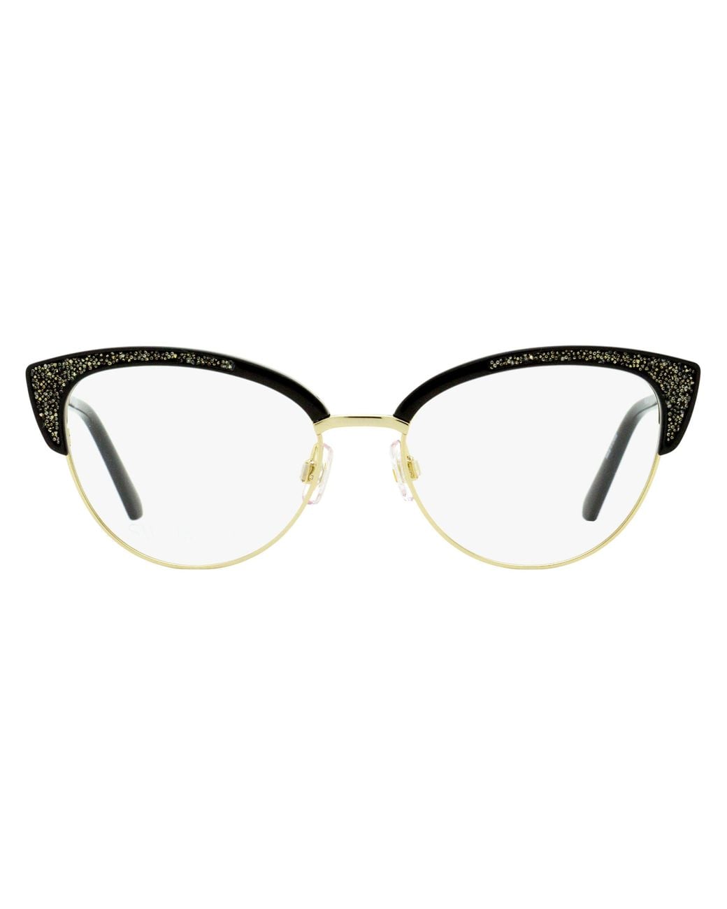 Swarovski Black Brow Line Eyeglasses Sk5363 032- 53Mm Metal/Plastic (Injected)