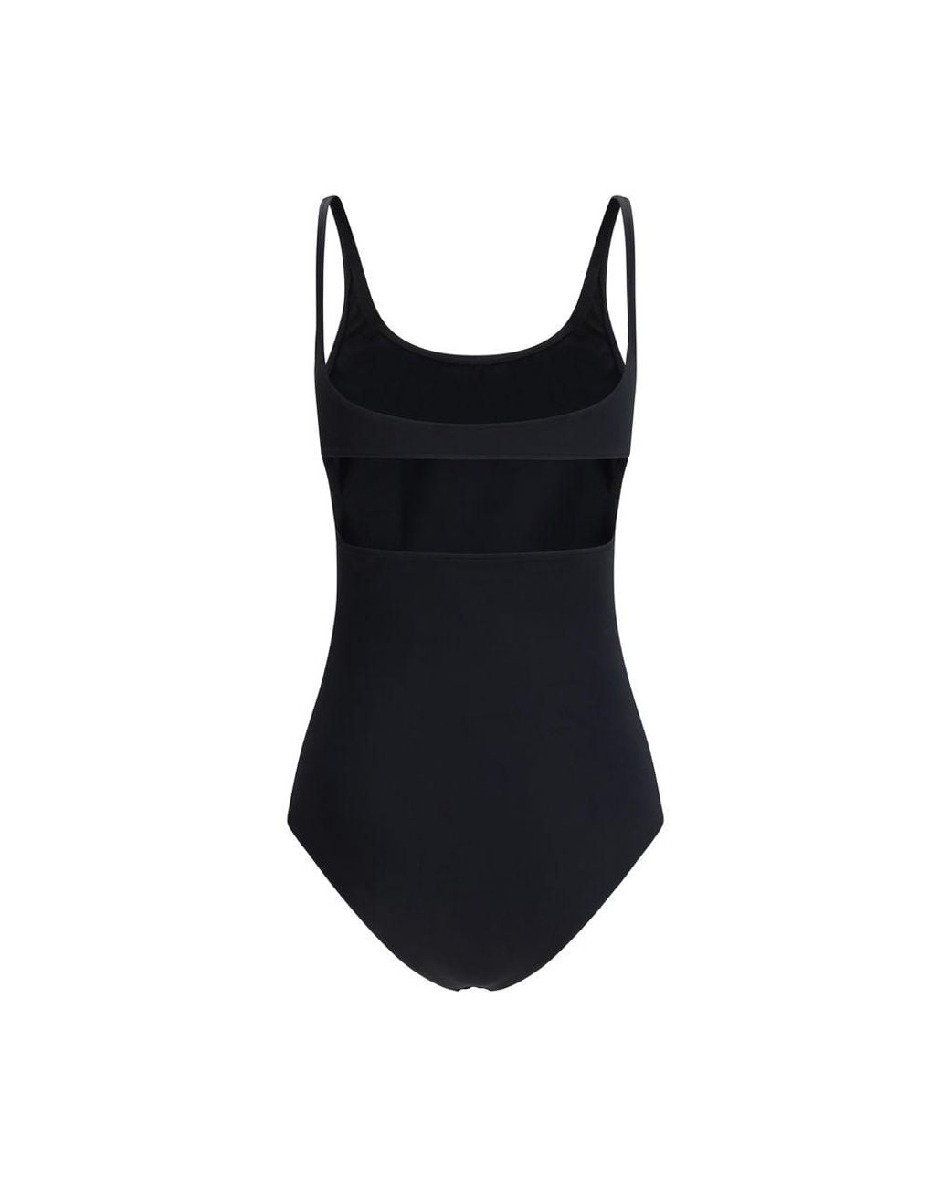 Courreges Black Elastane One-Piece Swimsuit