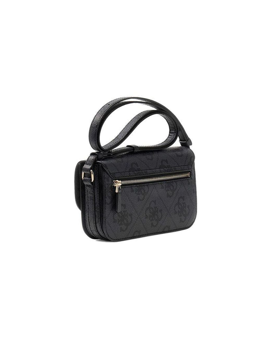 Guess Black Guess Logo-Hardware Convertible Crossbody Bag