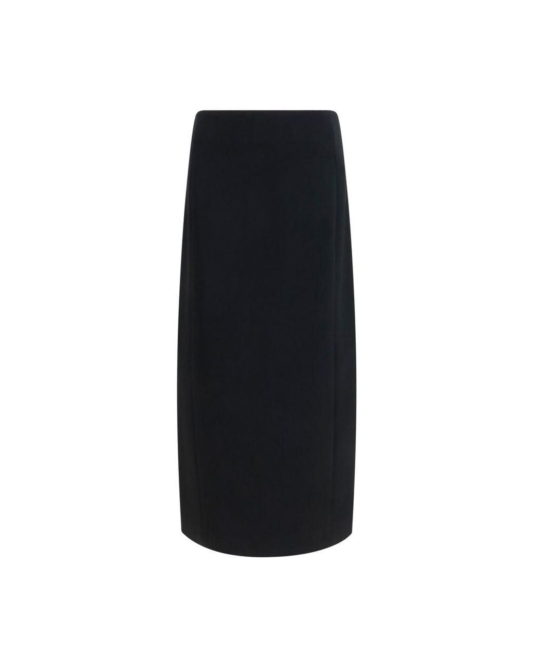 Khaite Black Acetate Long Skirt