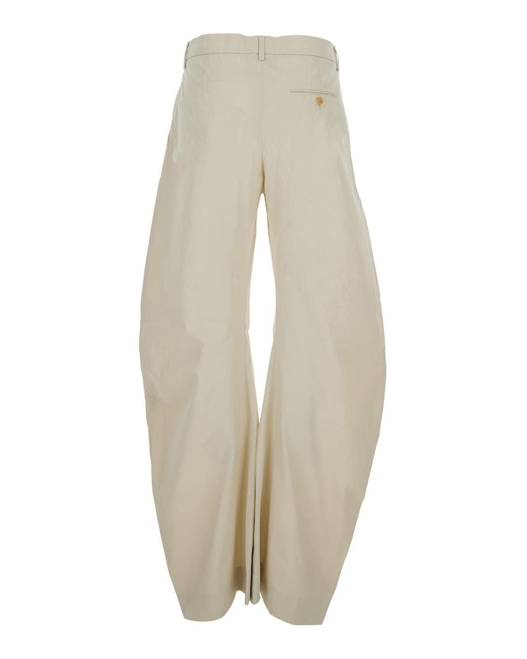 Acne Natural Pants Patty Coated Organic Cotton Trousers