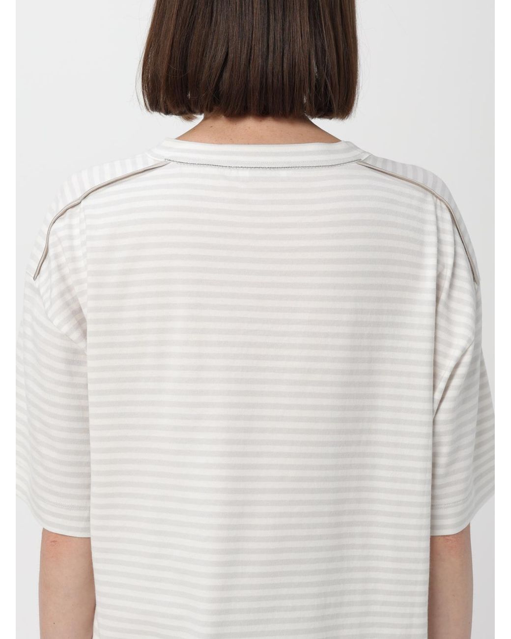 Brunello Cucinelli White Light Boxy Shirt