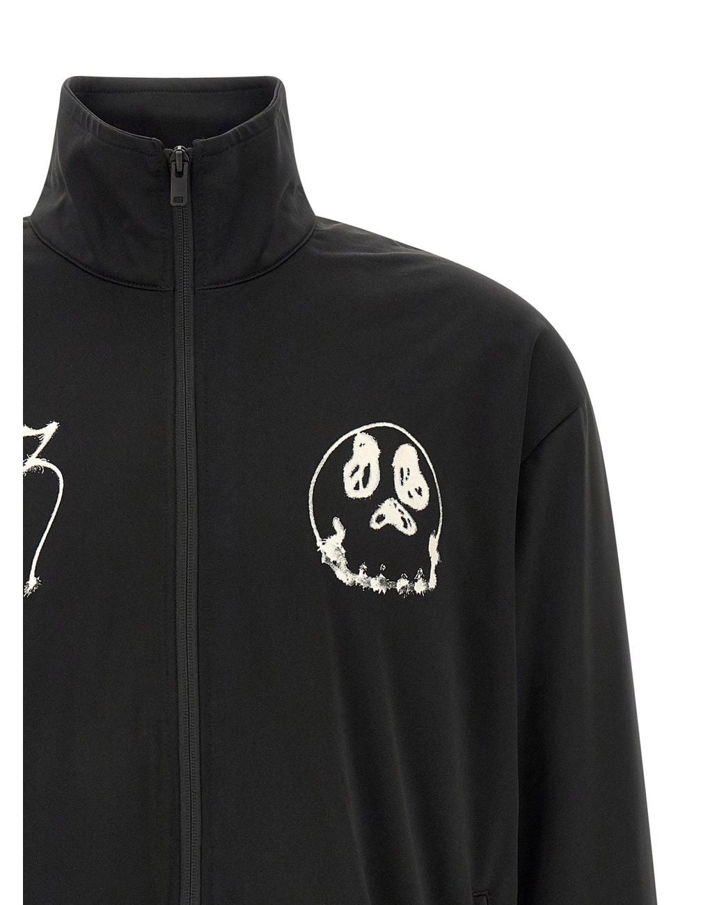 Y-3 Spray-Effect Graphic Print Sweatshirt in Black for Men | Lyst