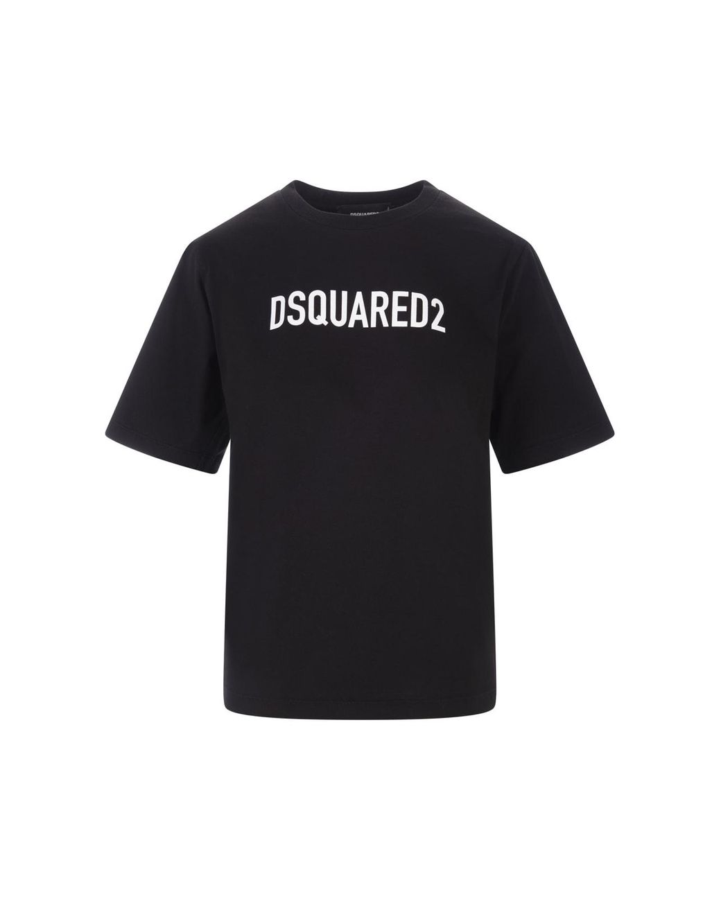 DSquared² Black T-shirt With Logo | Lyst