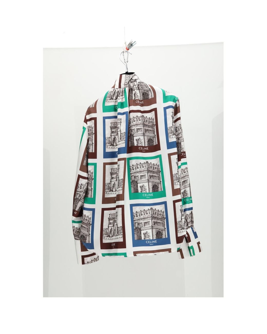 Céline White Lavalliere Small Shirt