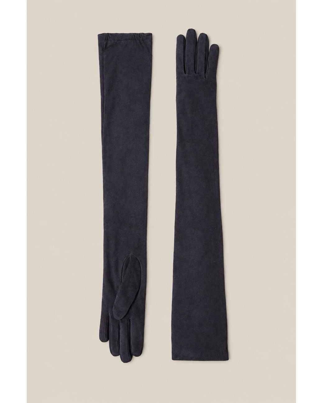 Brunello Cucinelli Blue Night Sky Long Leather Gloves