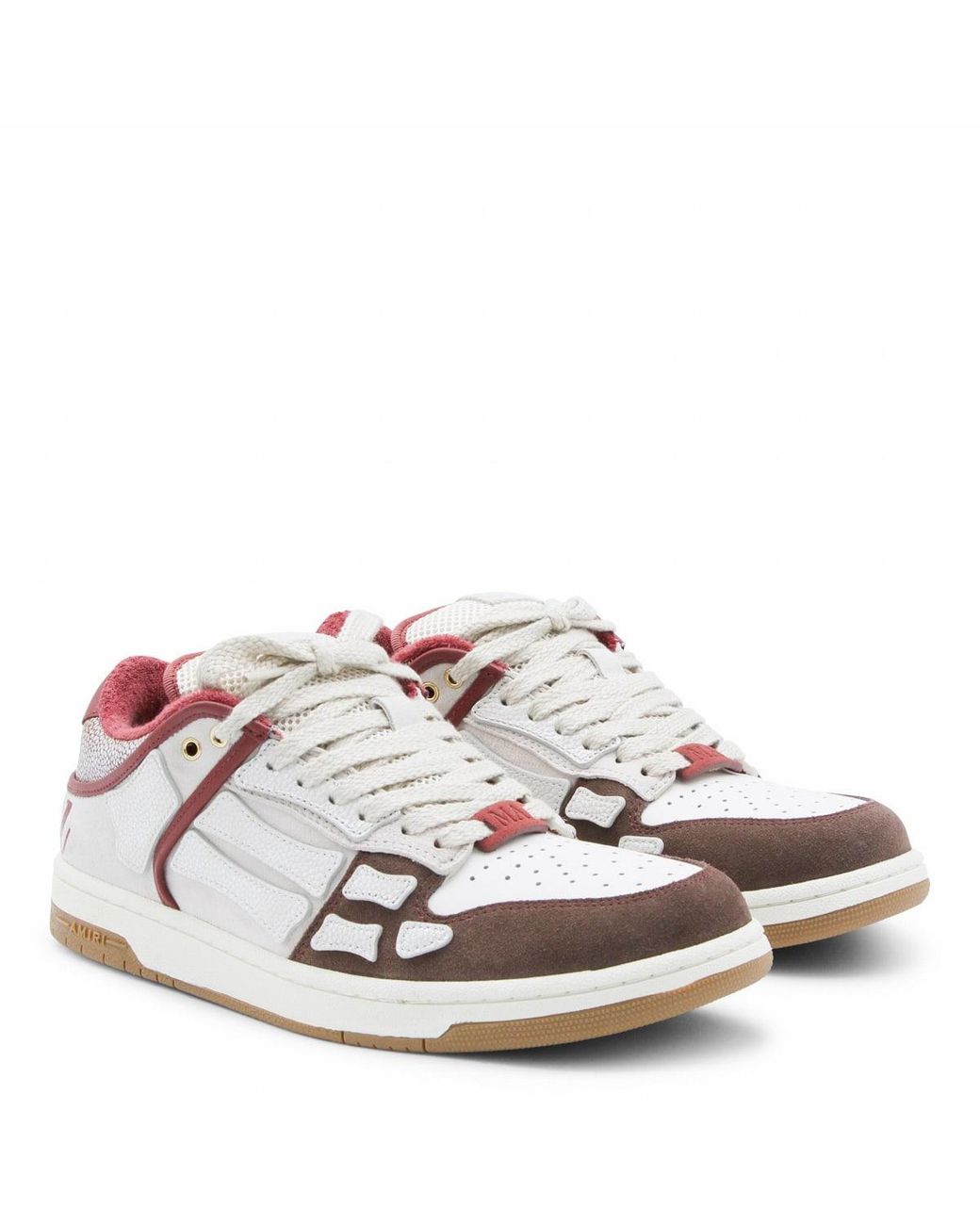 Amiri White Leather Skel Top Low Sneakers for men