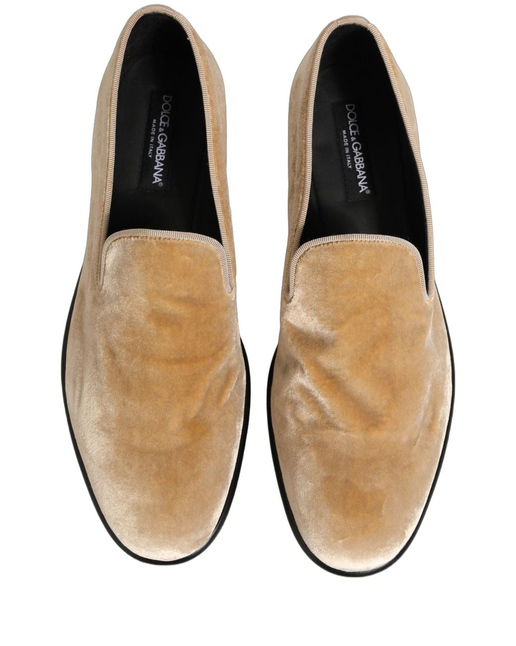 Dolce & Gabbana Black Suede Slip On Slippers Loafers Shoes Leather for men