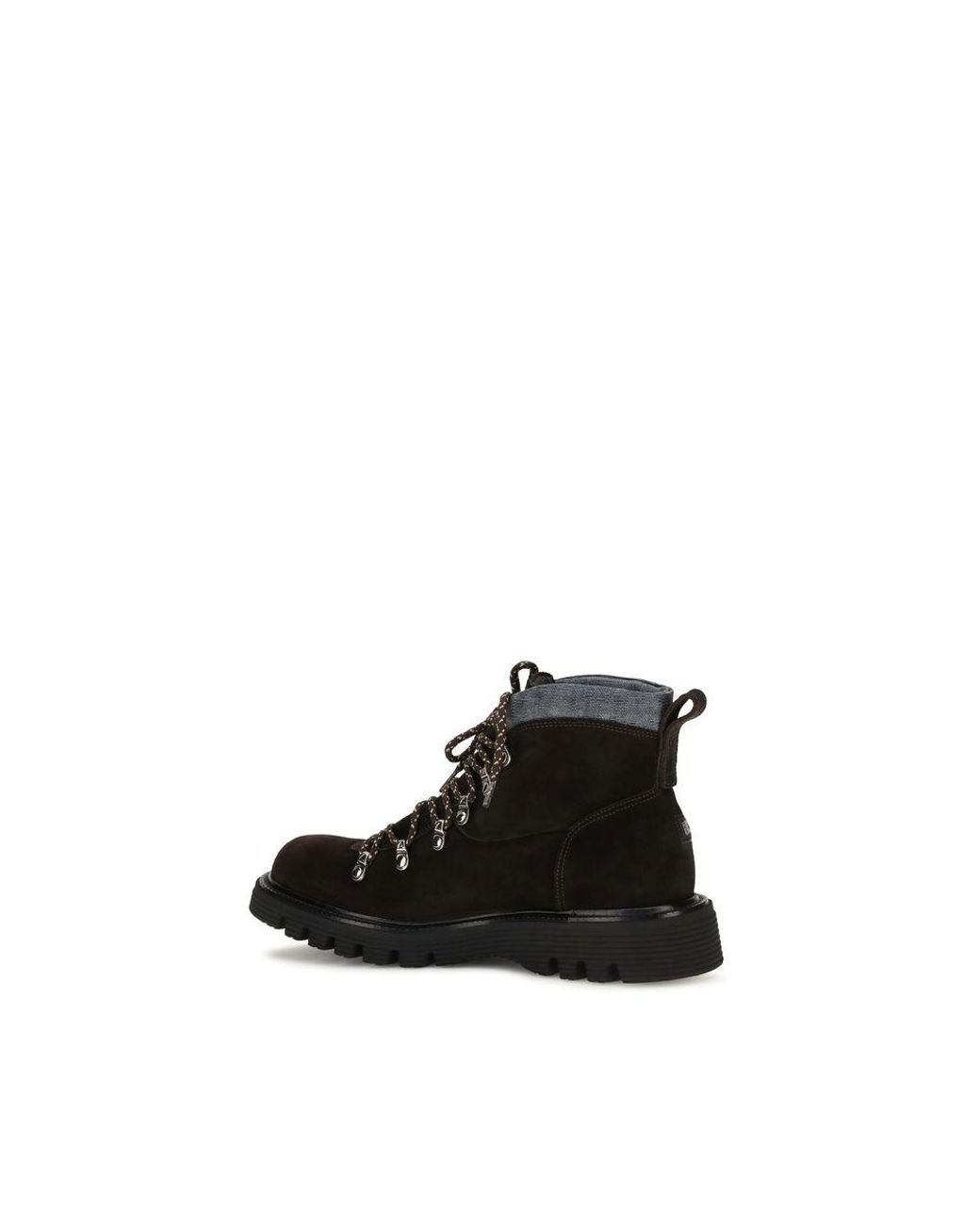 Fratelli Rossetti Black Suede Leather Lace-Up Boots for men
