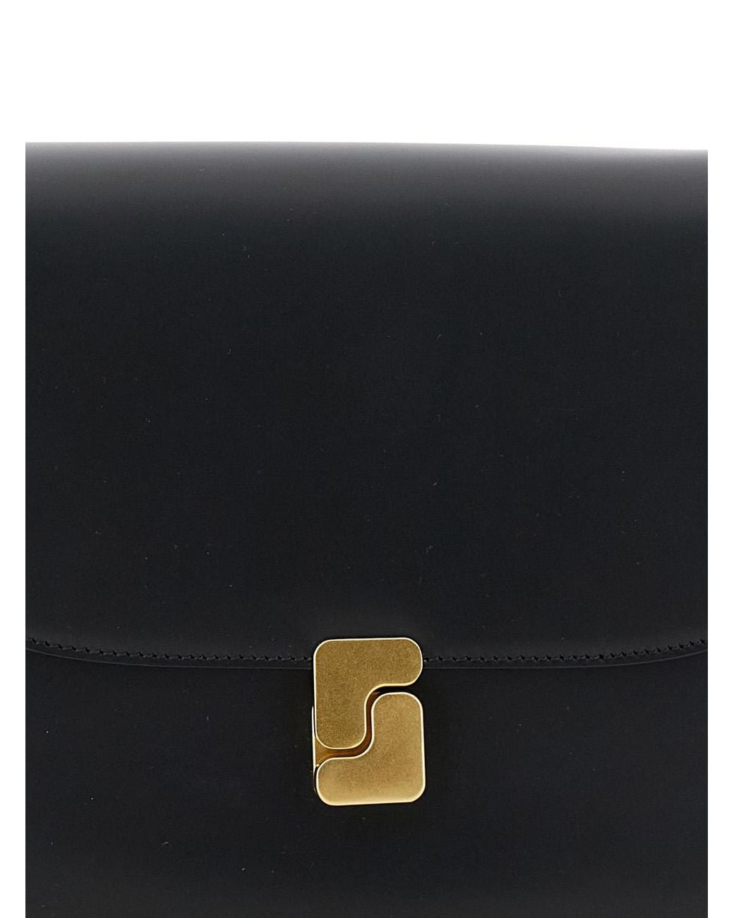 Soeur Black Crossbody Bag Bellissima Maxi Leather Shoulder