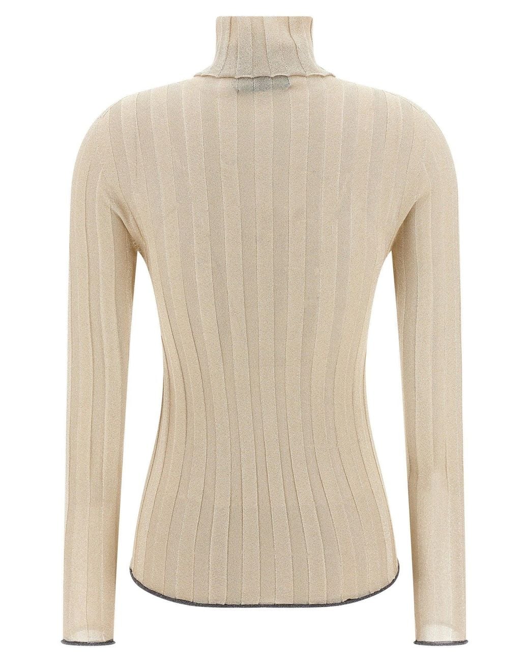 Fabiana Filippi Natural Ribbed Lurex Sweater