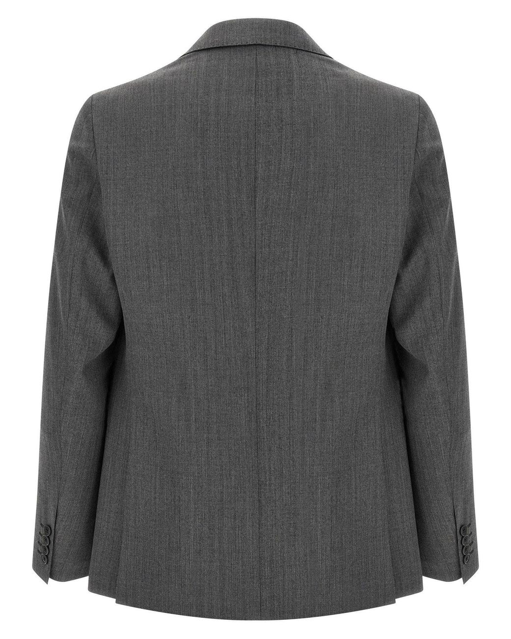 Pal Zileri Gray Double-Breasted Wool Suit