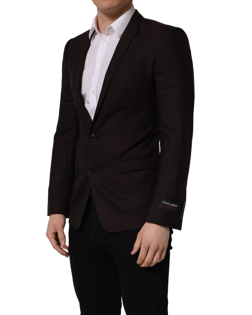 Dolce & Gabbana Black Wool Single Breasted Jacket Vigin Clothing for men