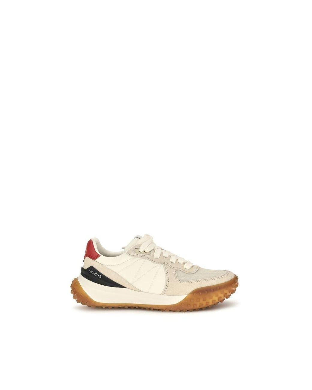 Moncler Natural Beige Polyamide Athletic Sneakers