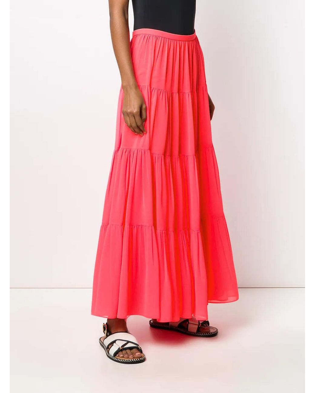 Valentino Long Tiered Skirt