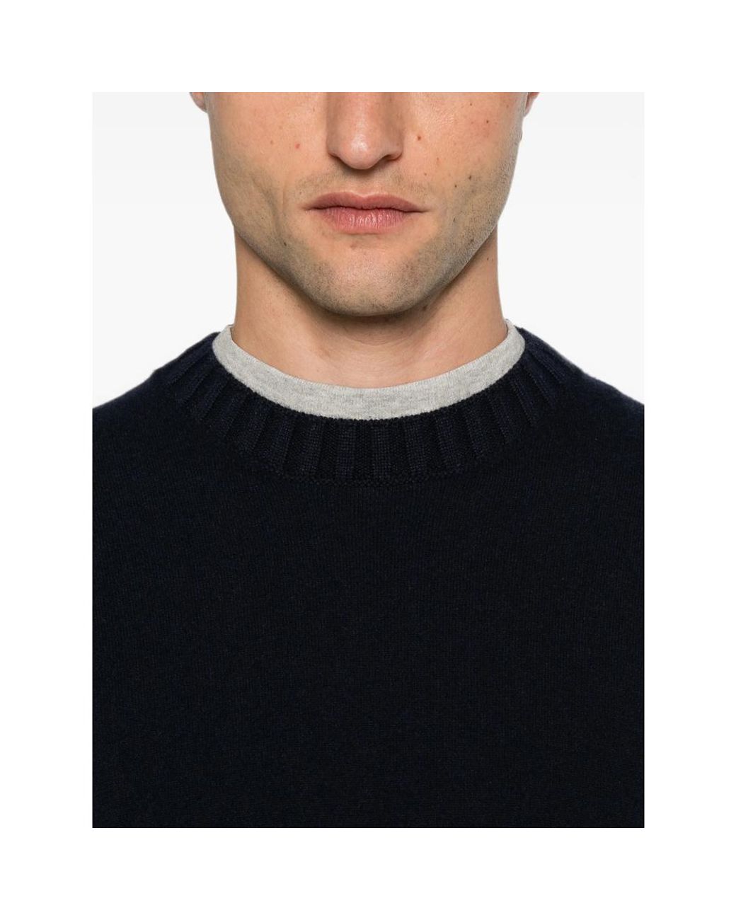 Magazzino Ricambi Black Crew-Neck Sweater for men