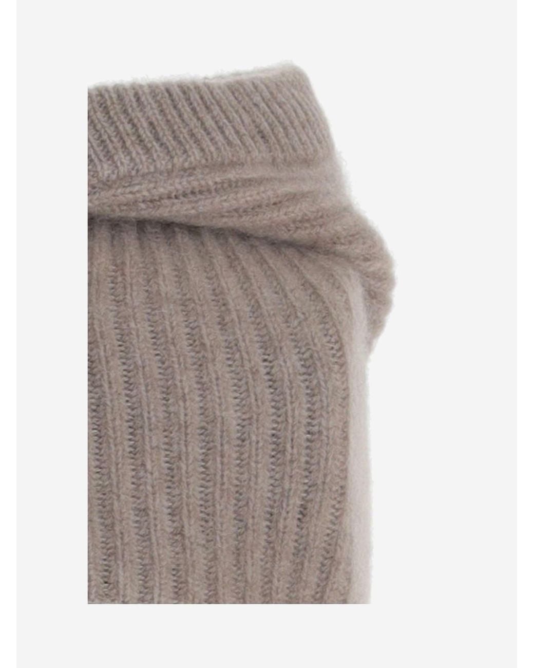 arch4 Gray Cashmere Shrug With Drawstrings Jacket
