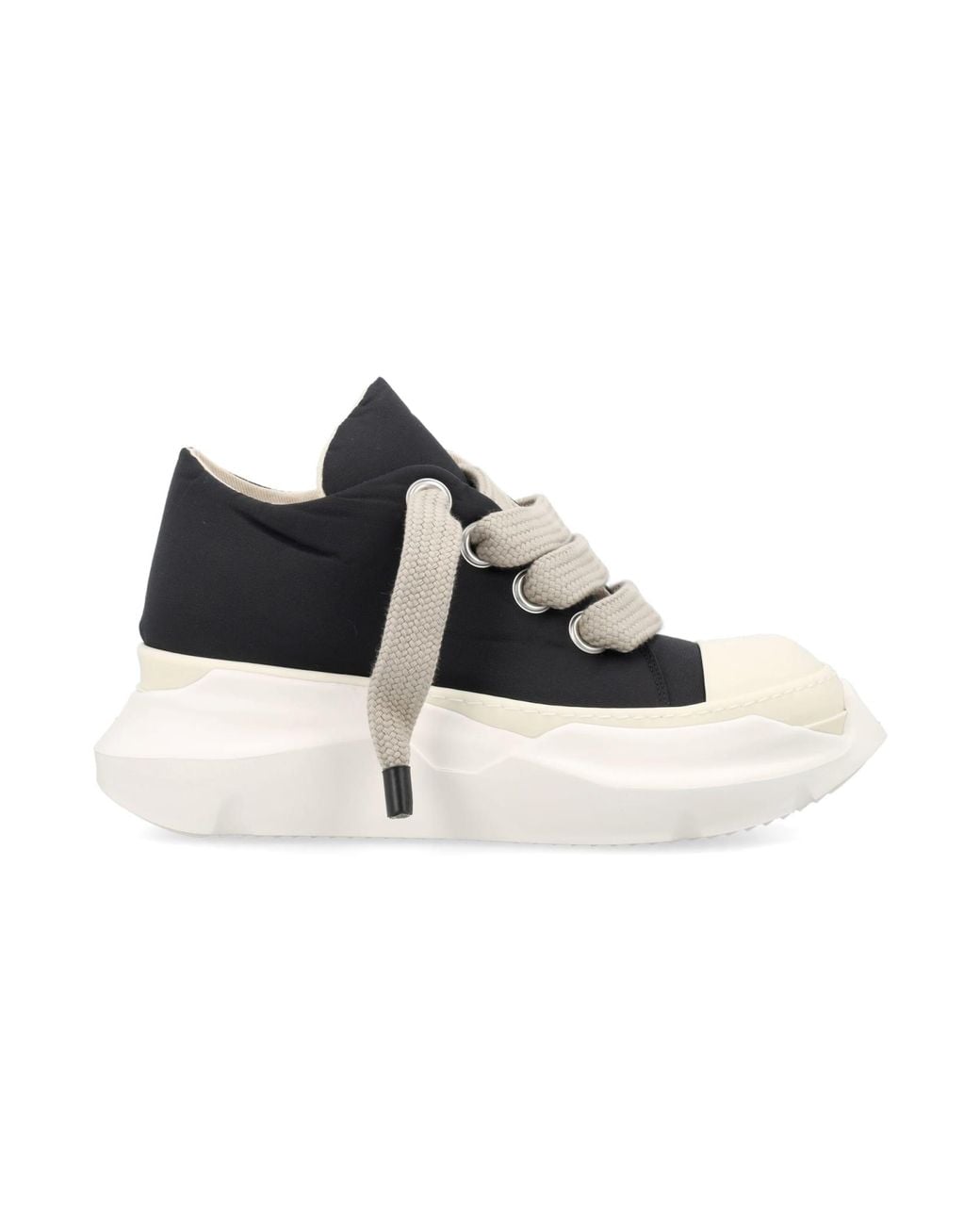 Rick Owens Jumbo Laces Abstract Sneakers in Black for Men | Lyst