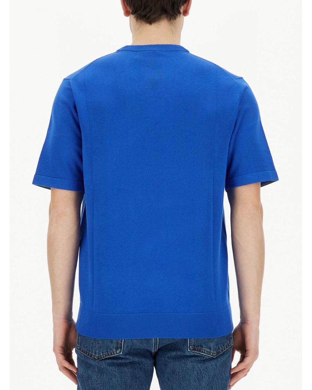 Paul Smith Blue Zebra T-Shirt Organic Cotton T-Shirts for men