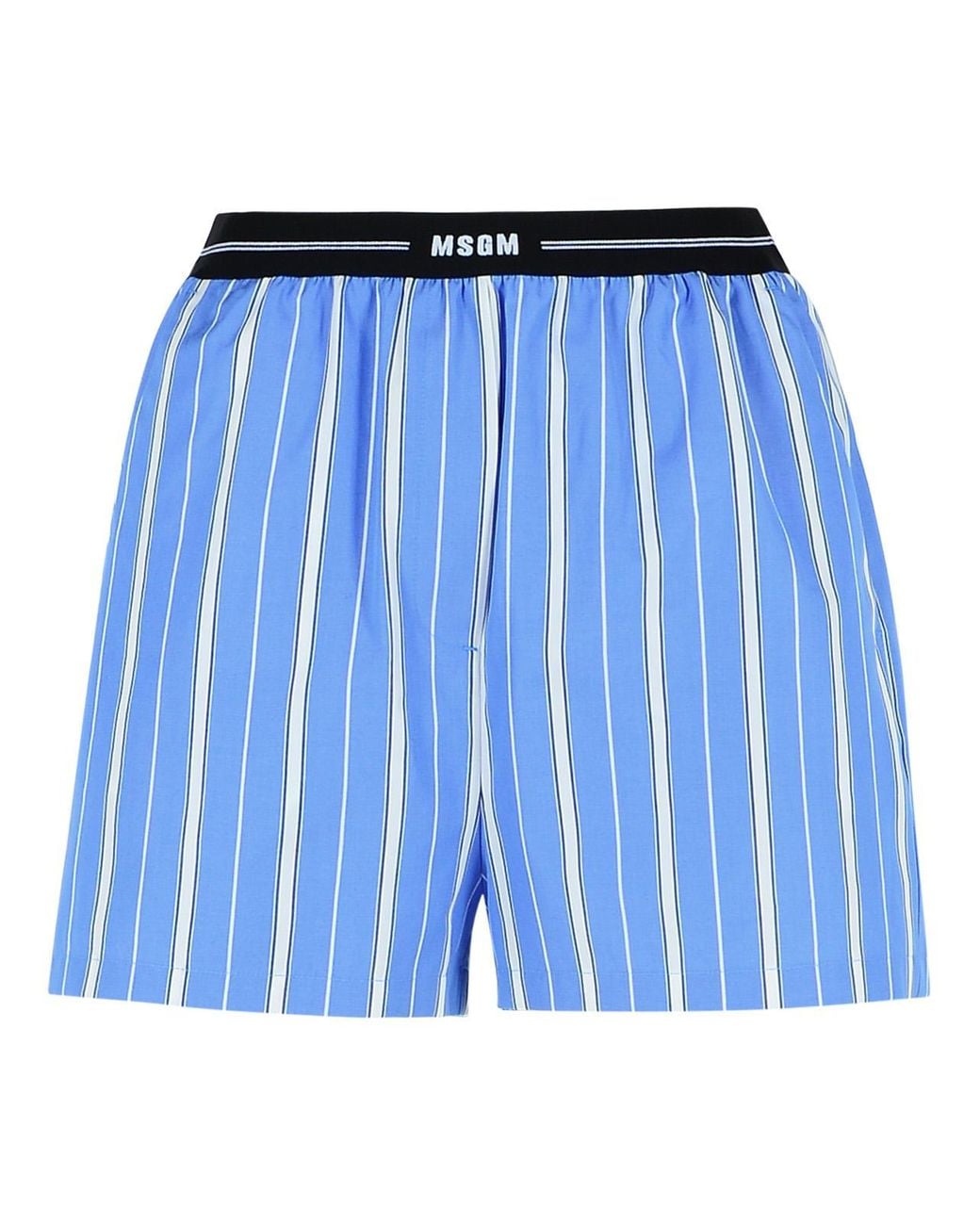 MSGM Blue Cotton Shorts