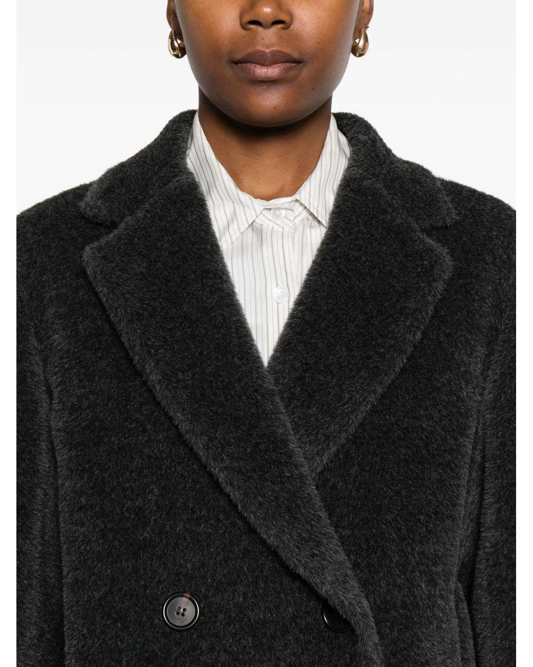Max Mara Black Coats Wool
