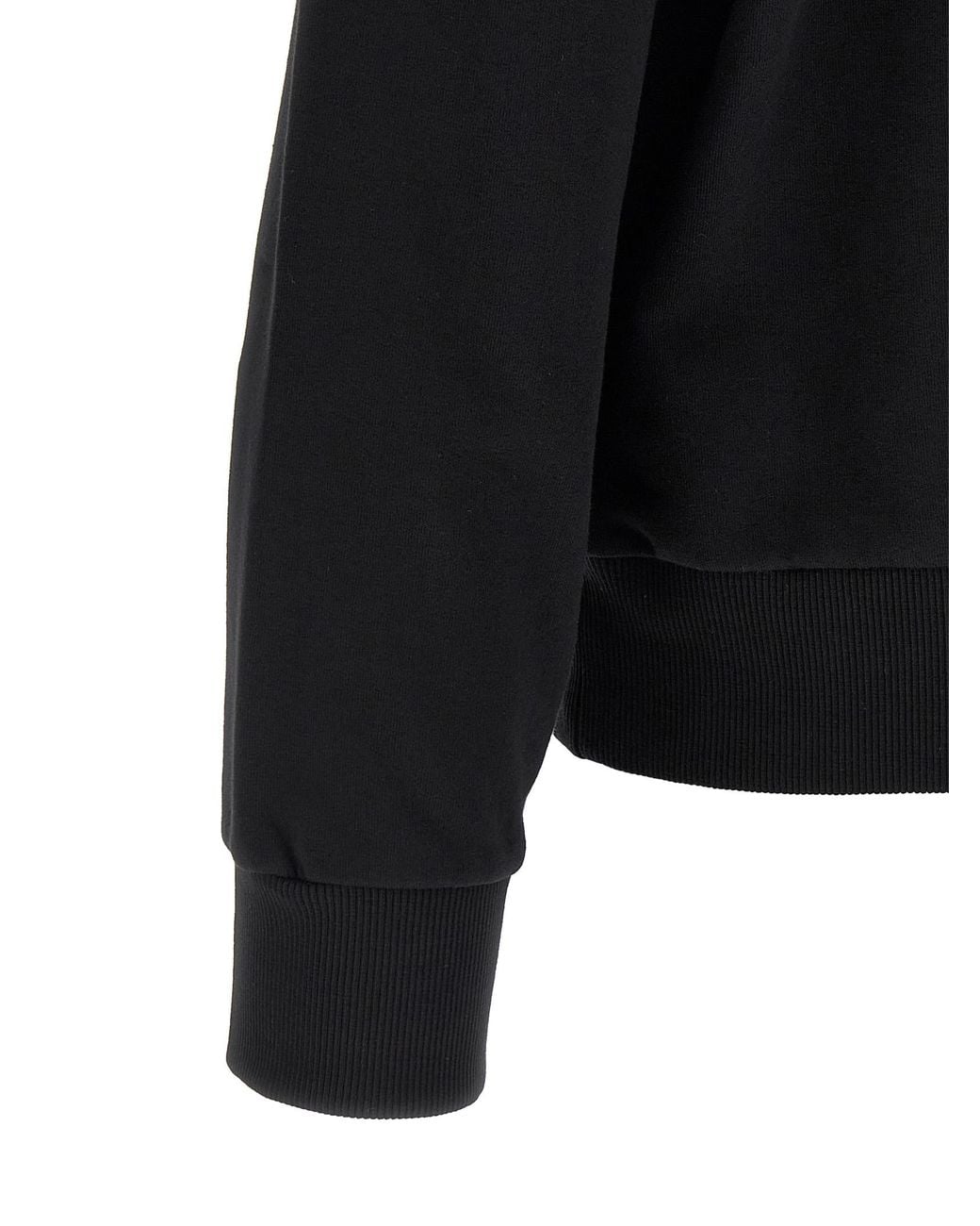 MM6 by Maison Margiela Black Numeric Signature Mm6 Spray Sweatshirt Cotton for men
