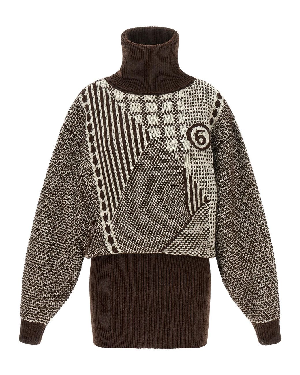 MM6 by Maison Margiela Gray Wool Short Dress